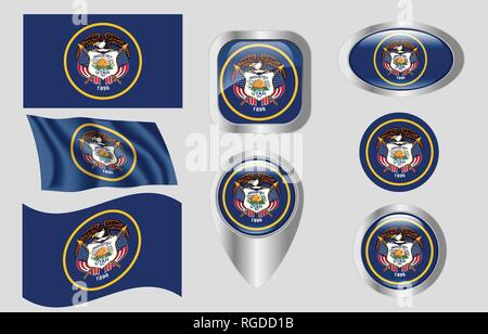 Flag of Utah Stock Vector