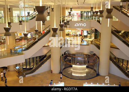 HONG KONG - JUNE 01, 2015: inside a shopping center. Hong Kong shopping malls are some of the biggest and most impressive in the world. Stock Photo