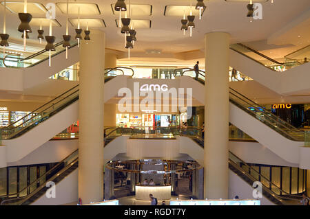 HONG KONG - JUNE 01, 2015: inside a shopping center. Hong Kong shopping malls are some of the biggest and most impressive in the world. Stock Photo