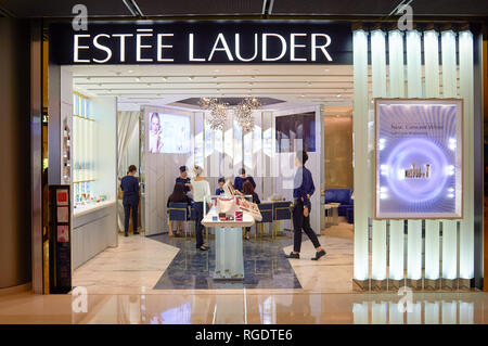 HONG KONG - MAY 05, 2015: Estee Lauder store at shopping center in Hong Kong. Stock Photo