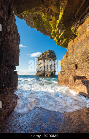 Dun Briste sea stack at Downpatrick Head, County Mayo, Republic of ...