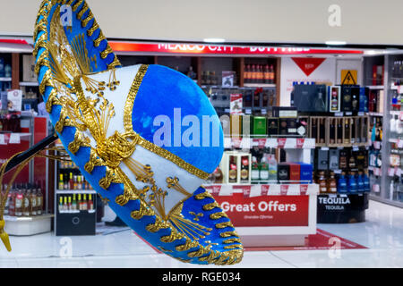 Novelty souvenirs of Mexico for sale at Mexico City Airport Stock Photo