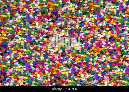 Multi-colored background made of tiny colorful hearts symbolizing love and diversity. Valentines Day Theme Stock Photo