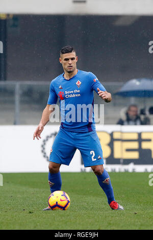 Foto Paola Garbuio/LaPresse 27 gennaio 2019 Verona, Italia sport calcio Chievo Verona  vs Fiorentina- Campionato di calcio Serie A TIM 2018/2019 - stadio Bentegodi Nella foto: laurini vincent  Photo Paola Garbuio/LaPresse January 27, 2019 Verona, Italy sport soccer Chievo Verona  vs Fiorentina - Italian Football Championship League A TIM 2018/2019 -  stadio Bentegodi. In the pic:laurini vincent Stock Photo