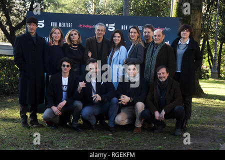 Rome, Italy. 29th January, 2019. Casa del Cinema - presentation fiction NON MENTIRE The cast  Credit: Giuseppe Andidero/Alamy Live News Stock Photo