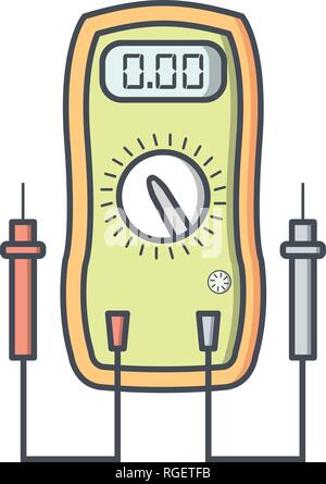 Voltmeter Vector Icon Sign Icon Vector Illustration For Personal And Commercial Use... Clean Look Trendy Icon... Stock Vector