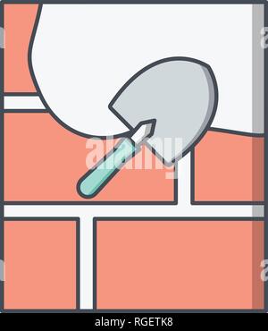Brick wall Vector Icon Sign Icon Vector Illustration For Personal And Commercial Use... Clean Look Trendy Icon... Stock Vector