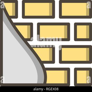 Brick wall Vector Icon Sign Icon Vector Illustration For Personal And Commercial Use... Clean Look Trendy Icon... Stock Vector