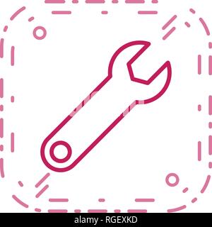 Wrench Vector Icon Sign Icon Vector Illustration For Personal And Commercial Use... Clean Look Trendy Icon... Stock Vector