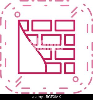 Brick wall Vector Icon Sign Icon Vector Illustration For Personal And Commercial Use... Clean Look Trendy Icon... Stock Vector