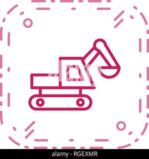 Excavator Vector Icon Sign Icon Vector Illustration For Personal And Commercial Use... Clean Look Trendy Icon... Stock Vector