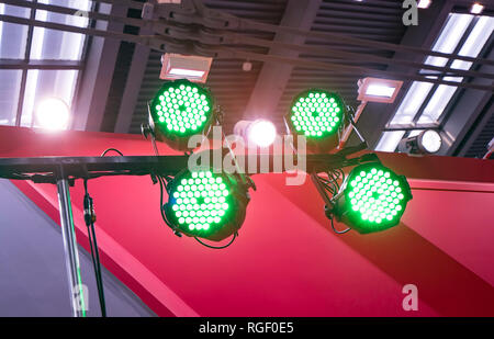 LED Light on mall roof. Stock Photo