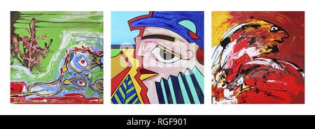 set of unusual  original art composition of abstract background Stock Vector