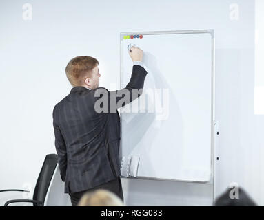 enthusiastic businessman speaking at a business seminar Stock Photo