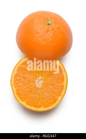 Orange halves isolated on white Stock Photo