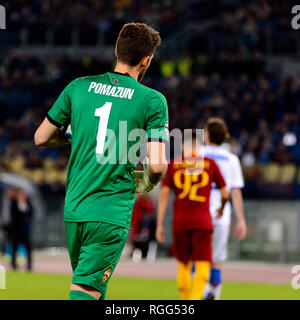 ROME - OCT 23, 2018:  Ilya Pomazun 1. AS Roma - CSKA Moscow. UEFA Champions league. Matchday 4. Stadio Olimpico Stock Photo