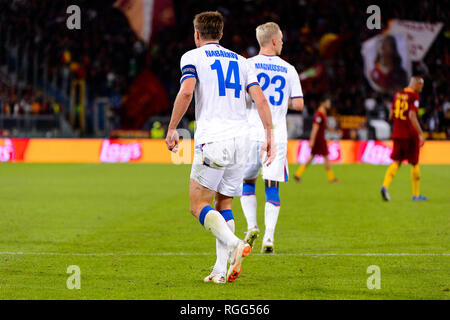 ROME - OCT 23, 2018: Kirill Nababkin 14.  AS Roma - CSKA Moscow. UEFA Champions league. Matchday 4. Stadio Olimpico Stock Photo