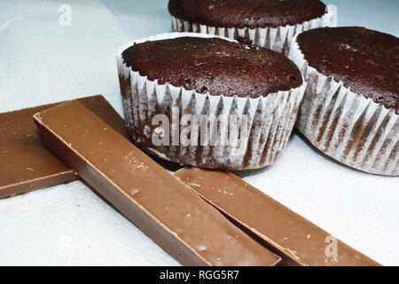Yummy cupcakes close-up view Stock Photo