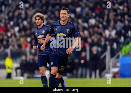 Turin - Nov 7, 2018: Nemanja Matic 31. Juventus - Manchester United. UEFA Champions League. Matchday 4. Allianz stadium. Stock Photo