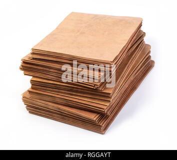 Envelope document stacks isolated on white background Stock Photo