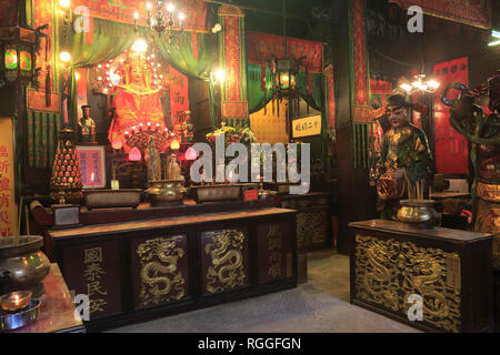 19th Century Tin Hau (Goddess of the Sea) Temple Complex, Yau Ma Tei , Kowloon, Hong Kong, China, Asia Stock Photo