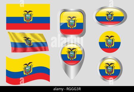 Flag of Ecuador Stock Vector