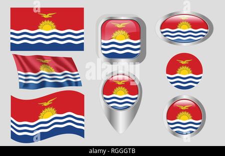 Flag of Kiribati Stock Vector