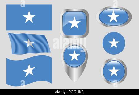 Flag of Somalia Stock Vector