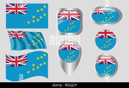 Flag of Tuvalu Stock Vector