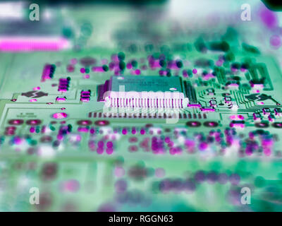 Close up of circuit board Stock Photo