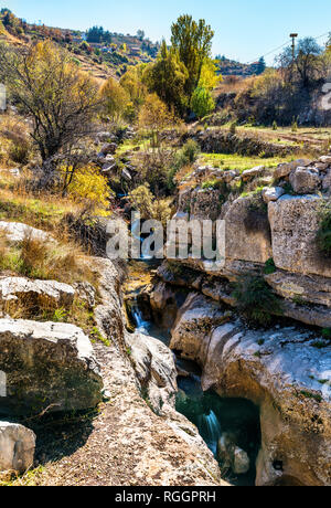 Baatara gorge sinkhole in Tannourine, Lebanon Stock Photo