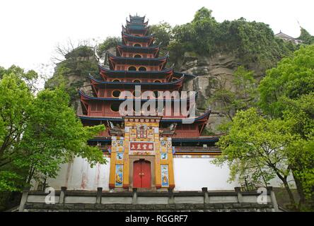 Shibaozhai Pagoda, Chongqing Province, China Stock Photo