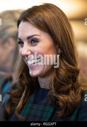 The Duchess of Cambridge, who is known as the Duchess of Strathearn in Scotland, during a visit to officially open the V&A Dundee, Scotland's first design museum.