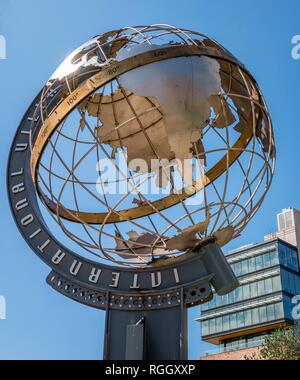 Sculpture International Village Globe, globe, downtown, Vancouver, British Columbia, Canada Stock Photo