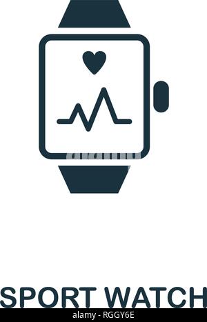 Sport Watch icon. Premium style design from fitness collection. Pixel perfect sport watch icon for web design, apps, software, printing usage. Stock Vector