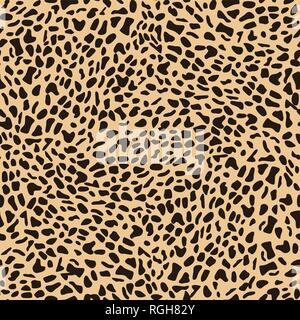 Leopard Seamless Pattern Design. Vector Illustration. Stock Vector