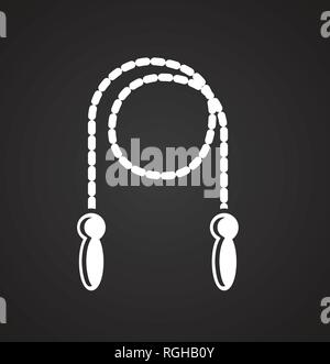 Jumping Rope Simple vector icon. Illustration symbol design template ...