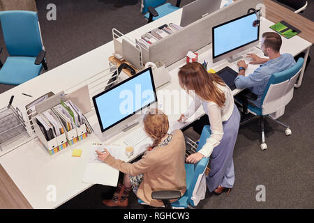 People working in big modern office Stock Photo