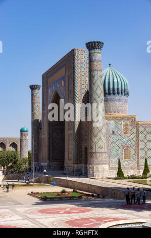 Registan square in Samarkand Stock Photo