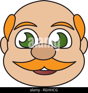 cartoon funny bald man Stock Vector Image & Art - Alamy