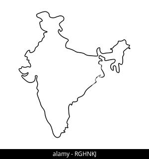 india map silhouette Stock Vector Art & Illustration, Vector Image ...