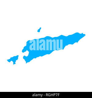 Map of Timor-Leste - outline. Silhouette of Timor-Leste map ...