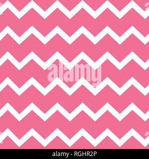 Pink zig zag seamless vector pattern Stock Vector