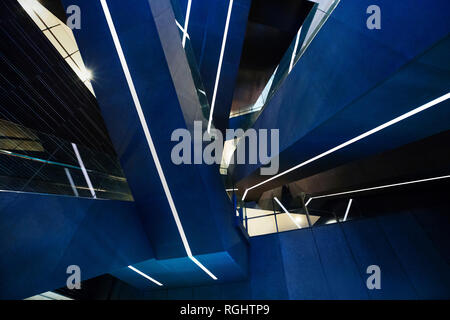 abstract background of escalators at the modern shopping mall Stock Photo