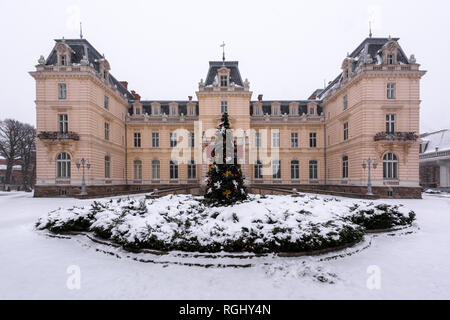 Lviv, Ukraine - January 5, 2019: Potocki palace in Lviv in winter time Stock Photo