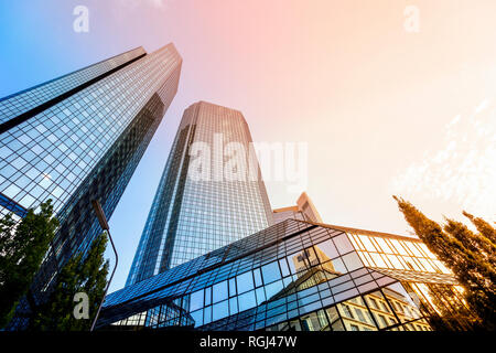 Germany, Hesse, Frankfurt, Deutsche Bank, skyscrapers Stock Photo