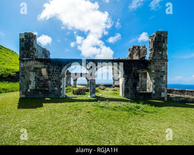 Caribbean, Lesser Antilles, Saint Kitts and Nevis, Basseterre, Brimstone Hill Fortress