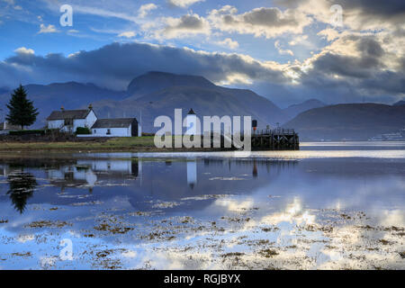 Ben Nevis captured from Corpach in Scotland. Stock Photo