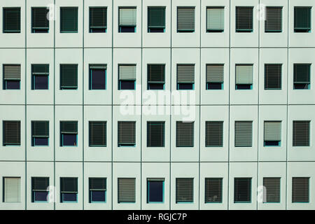 Rows of windows, facade of an office building