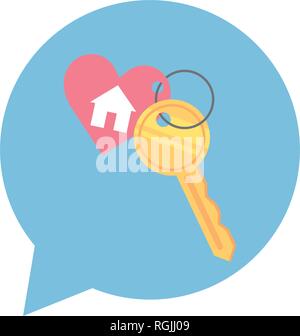 house key cartoon Stock Vector